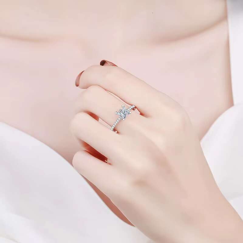 Couqcy Jewellery 925 Sterling Silver 2ct VVS1D Moissanite Engagement Rings GRA Certified Diamond Rings Jewelry Women Gift