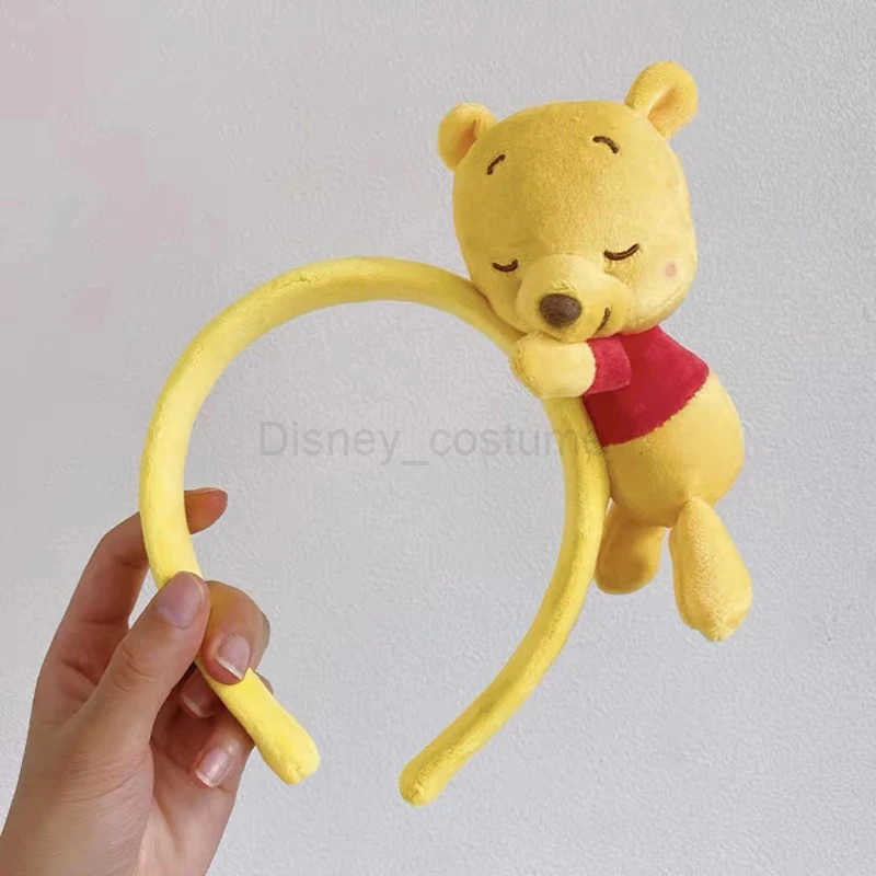 Disney Plush Ears Winnie The Pooh Headband Women Cartoon Anime Mickey Donald Duck Hairbands Girl Tigger Headwear Kids Party Gift X250425