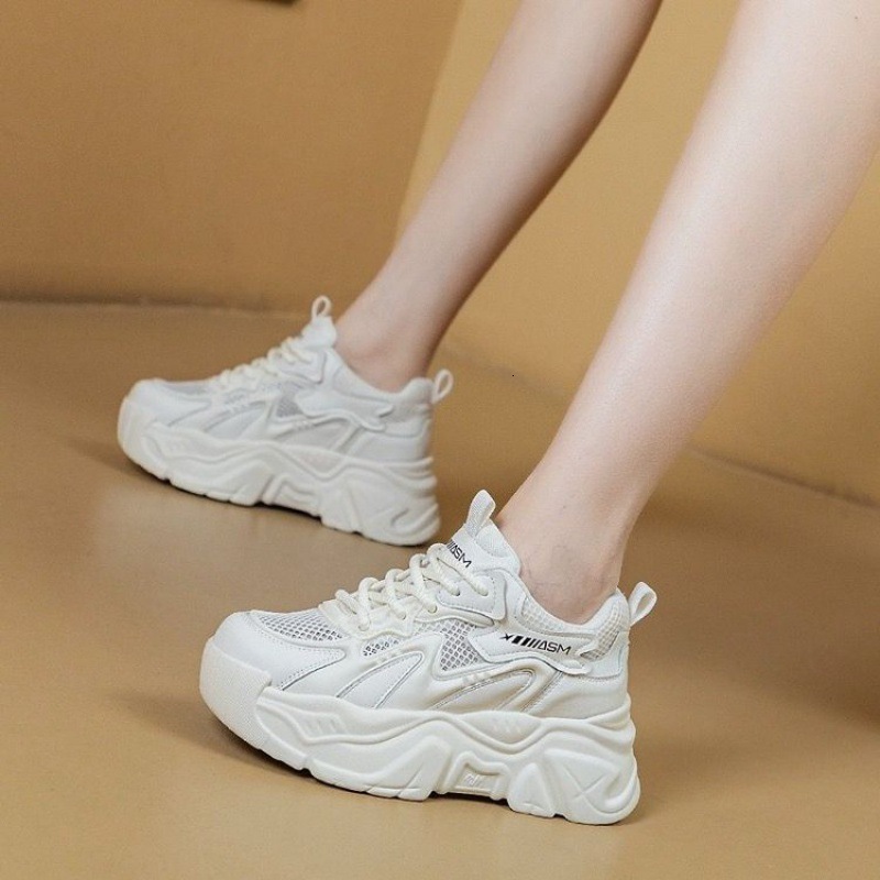 Summer New Dad Thin Breathable Mesh Sports Thick Bottom Height Increasing Women S Shoes Ddmysaturn