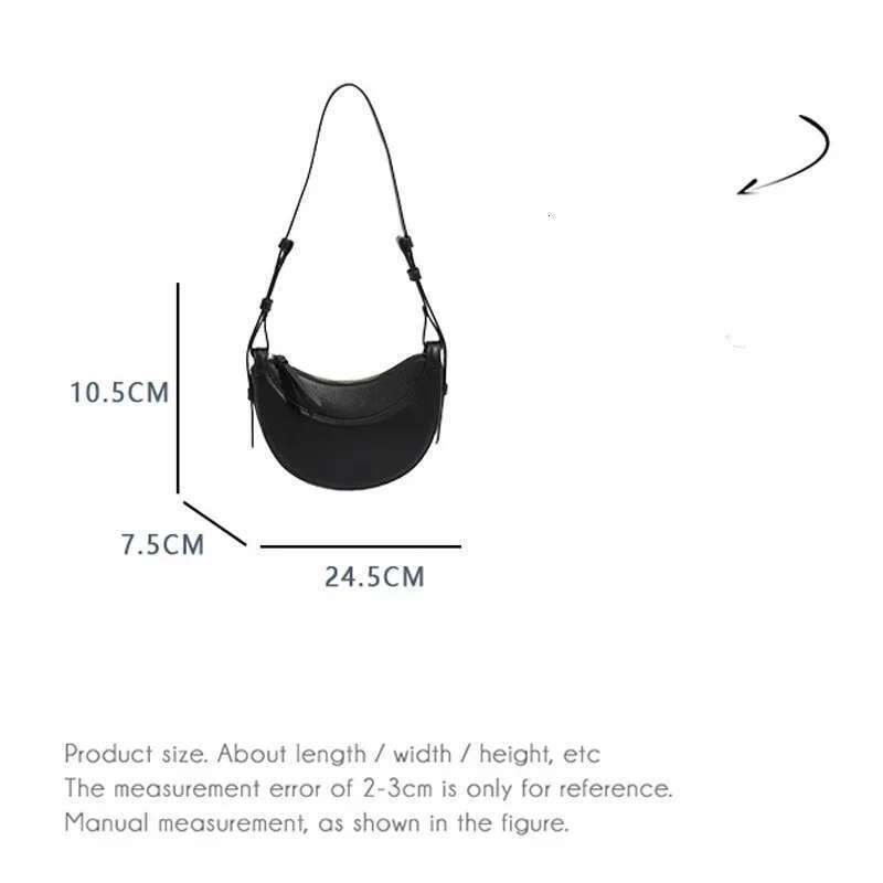 French Niche Crescent 2024 New High-End Leather Saddle Single Shoulder Crossbody Armpit Bag For Women