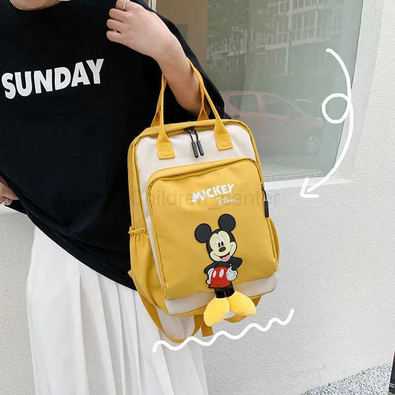 Disney Mickey Mouse Backpack for Kids Cute Cartoon Fashionable Backpack for Students Travel Bag Birthday Gift for Children H251125