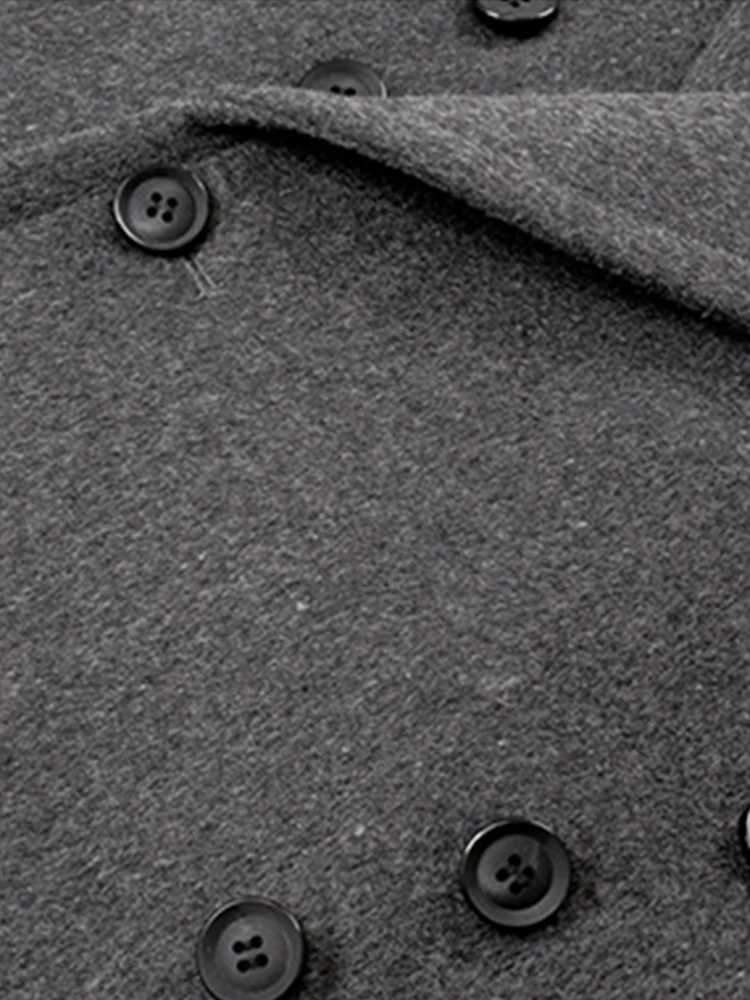 Mauroicardi Autumn Winter Long Oversized Casual Soft Warm Dark Grey Woolen Coats Men Loose Elegant Luxury Designer Clothes 2025T251125