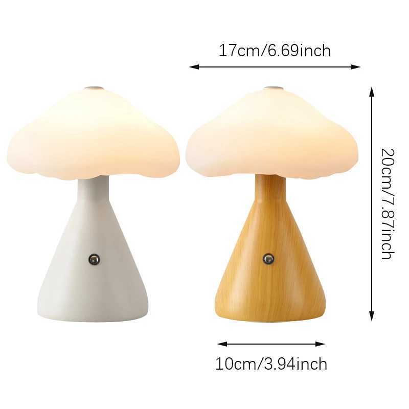 Mushroom-shaped Desk LampCharging Touch Switch Bedroom Bedside LampSuitable for Bedside and Camping Scenes C251125