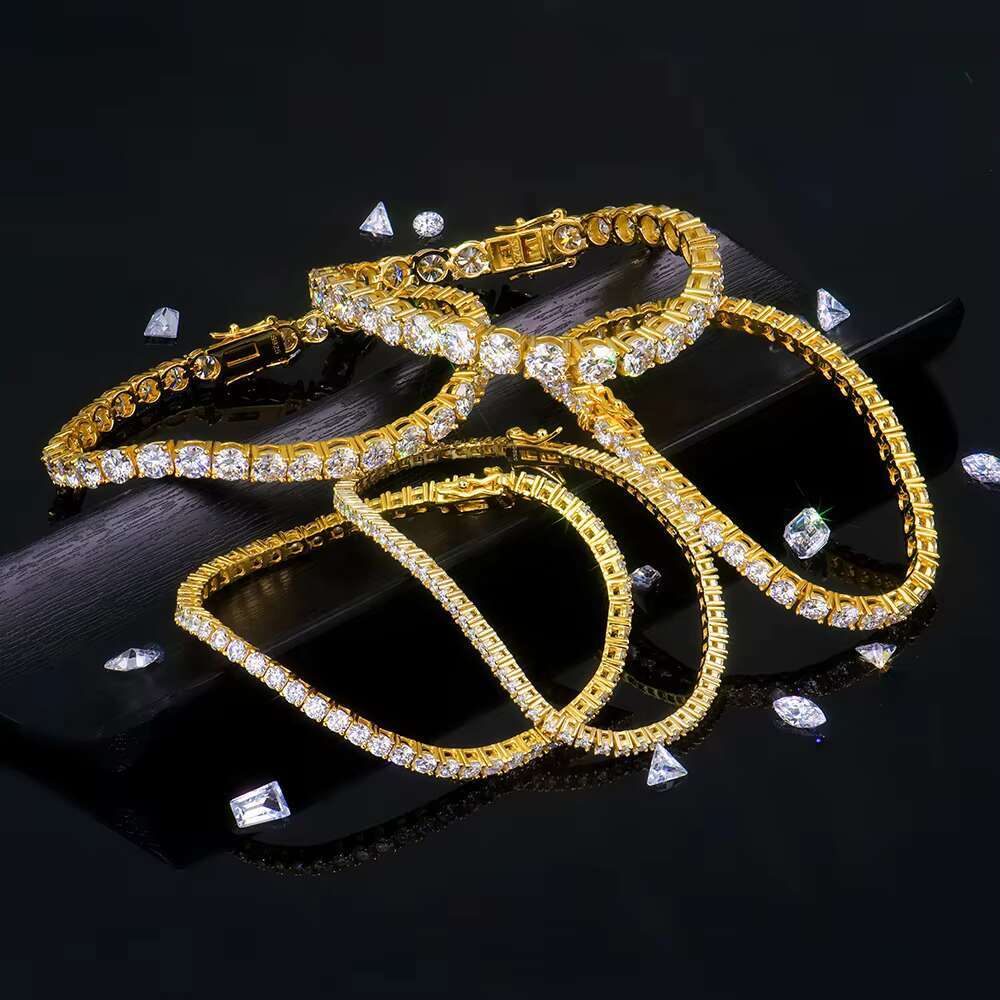 Classic 925 Silver 2mm-3mm Moissanite Tennis Bracelet 4 Prong Ultra Value Collection DEF COLOR VVS Clarity