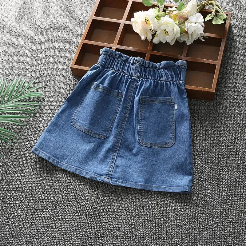 Girls Skirt Summer Denim Girls Cake Mini Pettiskirt is suitable for ages 1-6 10 12 14 250424