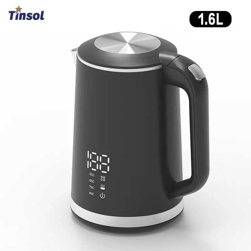 16L intelligent insulation electric kettle 304 stainless steel double insulation digital display kettle 1500W fast heating C251125