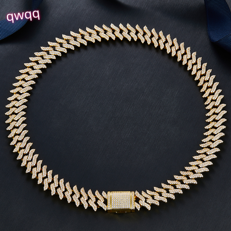 Hot Selling 925 Silver Necklace VVS Moissanite Diamond 6mm 8mm 10mm Two Rows Iced Hip Hop Pass Diamond Tester Cuban Link Chain