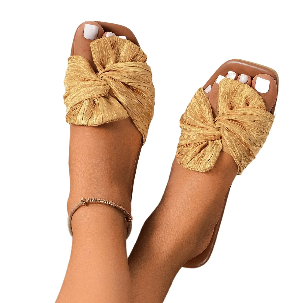 Summer Woman Slippers Fashion Casual Slides Ladies Flat Shoes Woman Peep Toe Beach Sandals Outdoor Flip Flops Low Heel 250421