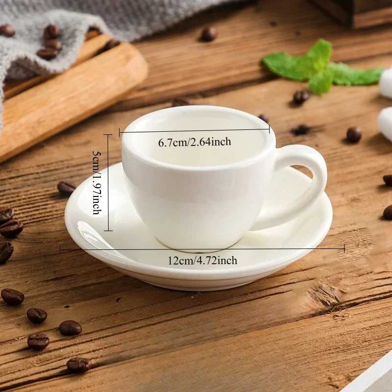 75ml Cappuccino Creative Cup Latte Art Cup Coffee Cup Dish Set European Colored Afternoon Tea Cup Water Cup Espresso Cup Y251125