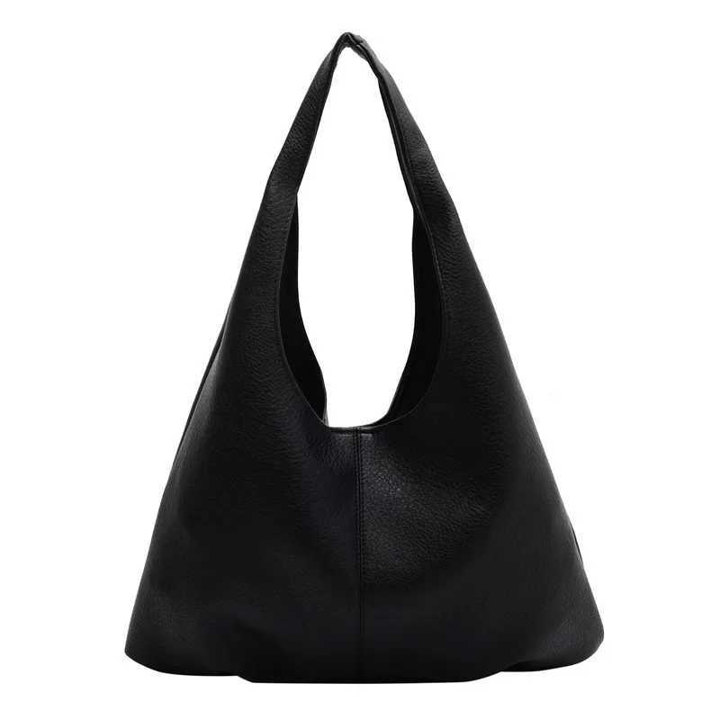2024 New Fashion Simple Shoulder Bag Large Capacity Commuter Womens Soft Synthetic Leather Zipper Free Neutral Minimum Value W250425