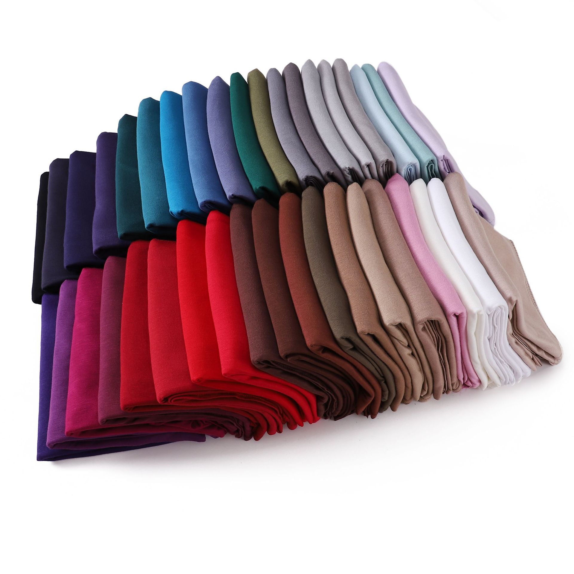K521 Pure color mercerized cotton scarf soft breathable modal long scarf monochrome sweat cloth jersey hijab headscarf A41