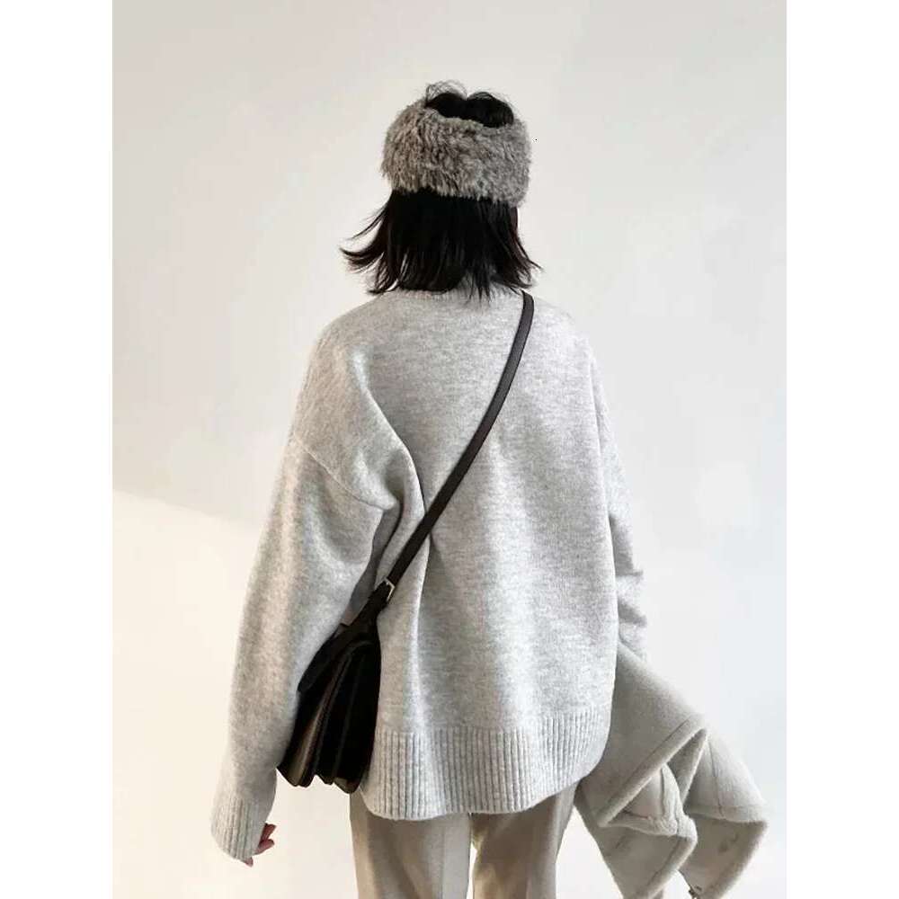 CHIC VEN Fashion Women's Loose Turtleneck Sweaters Warm Solid Pullover Knitwear Basic Female Jumpers Autumn Winter 2023