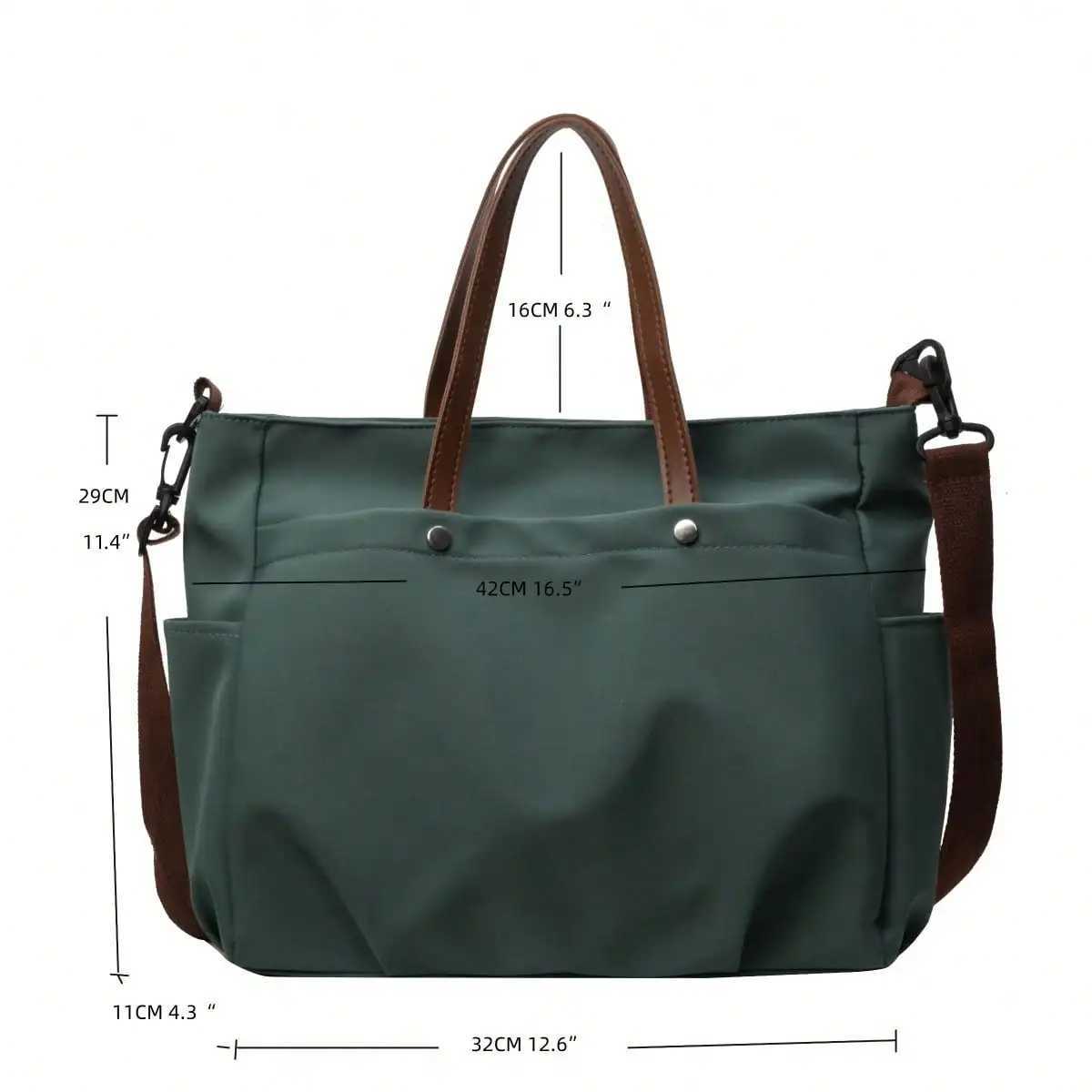 Womens multi pocket handheld handbag simple and stylish shoulder cross body bag lightweight and foldable shoulder bag W250421