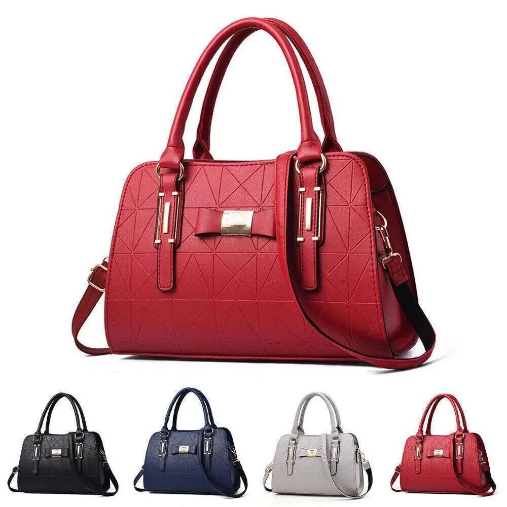 PU Leather Ladies Handbag Fashion Zipper Soild Color Tote Travel Purse Large Capacity Women Crossbody Shoulder Bag