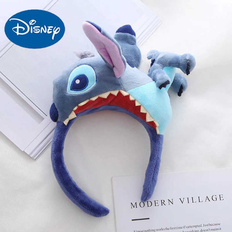 Disney Plush Sewing Earbands Headbands Female Role Playing Shark Hair Girls Cartoon Cute Sewing Soft Hair Accessories Childrens Birthday Gifts X250425