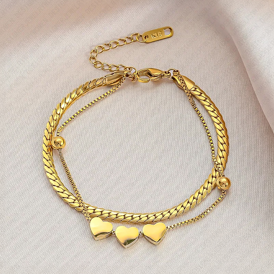 Designer Bracelet Bracelet for Women Stainless Multi Layer Bangle Gold Bangles Luxury Jewlery Designer for Women Elegant Timeless Sparkling Gift Premi