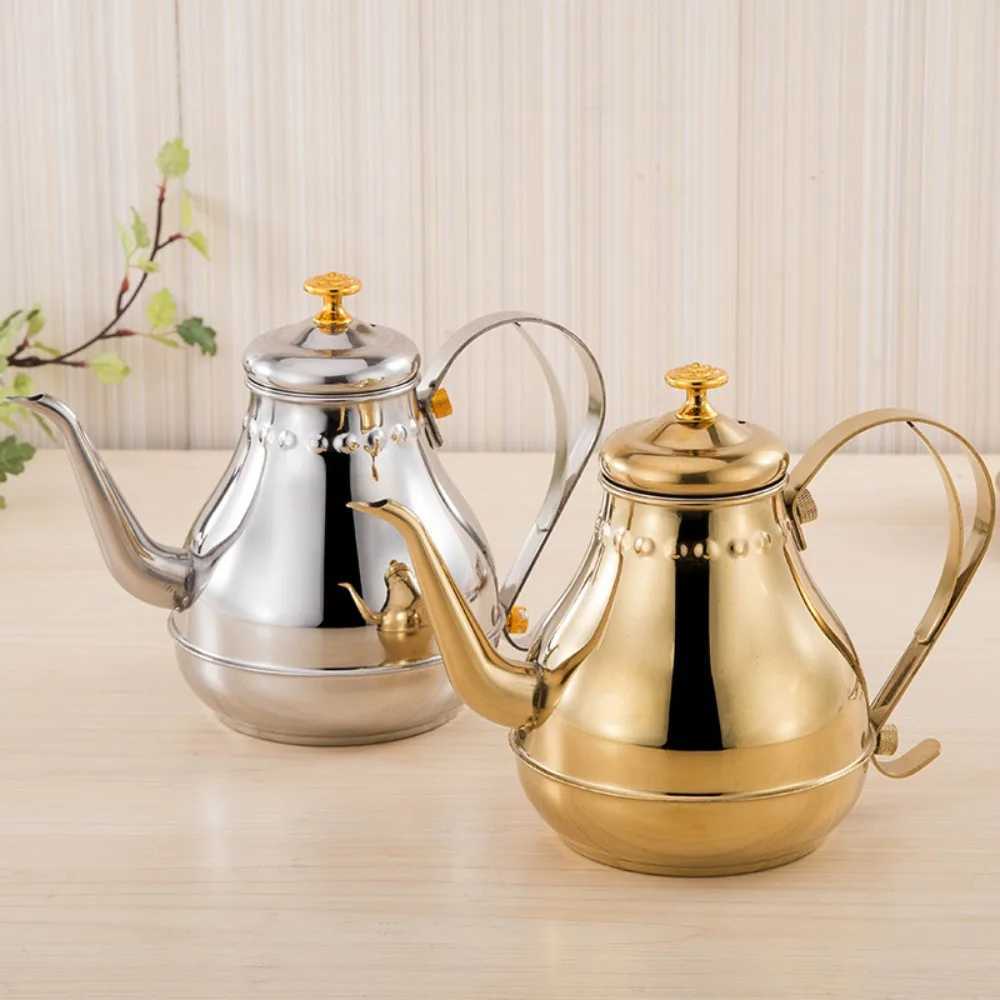 Stainless Steel Water Kettles With Infuser Filter Water Container Long Mouth Pot Green Oolong Tea Jug 18L/12L Coffee Kettle C251125