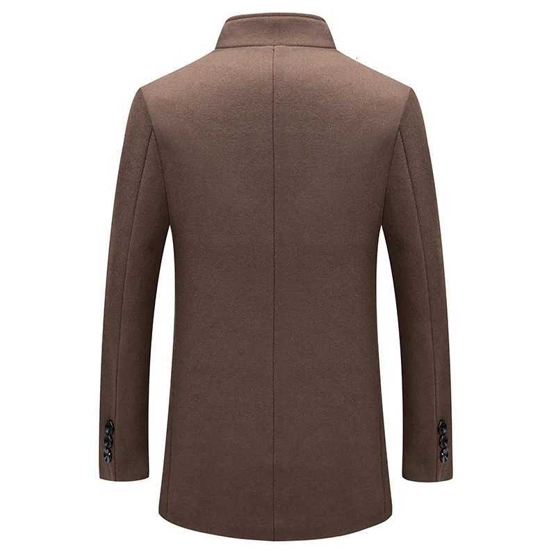 New Winter Men Business Casual Woolen Coats British Style Overcoats Thicker Warm Cashmere Trench Coats Quality Long Jackets 4XLT251125