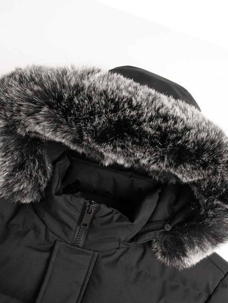 Winter Windproof Mens Faux Jacket Casual Polyester Coat with Detachable Hood ZipUp Front Long Sleeves Pockets Clothes 251124 - view 7