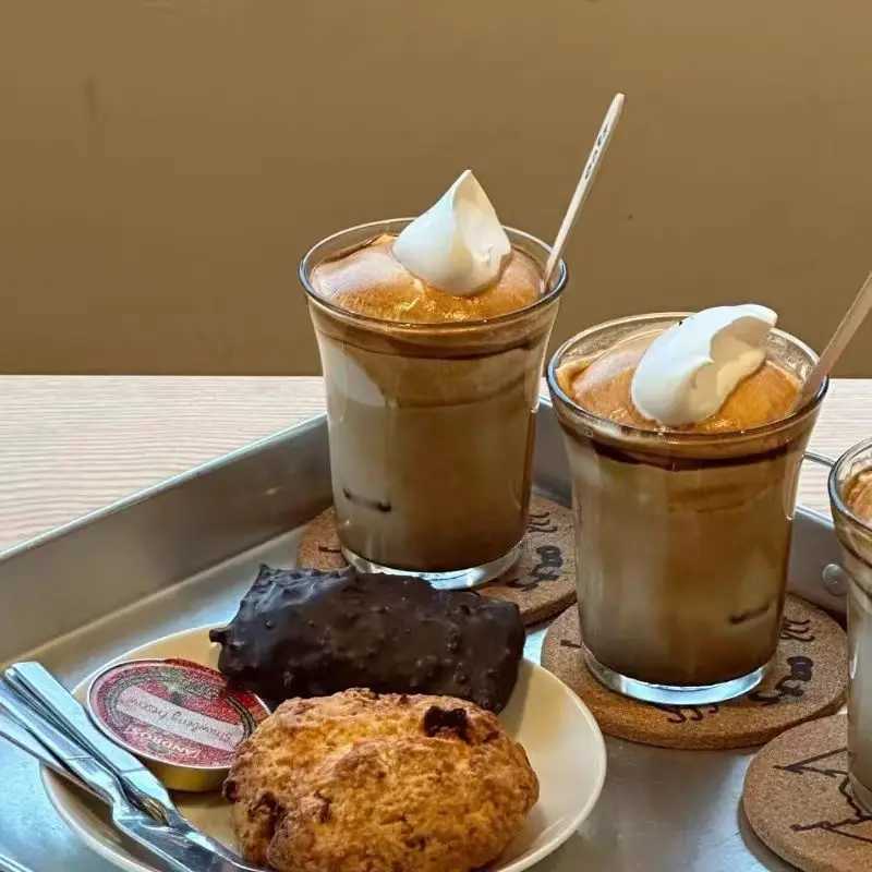 Internet Celebrity Instagram Style Austran White Coffee Cup Itan Latte Cup Simple Retro Dirty Ice American Glass Cup Y251125