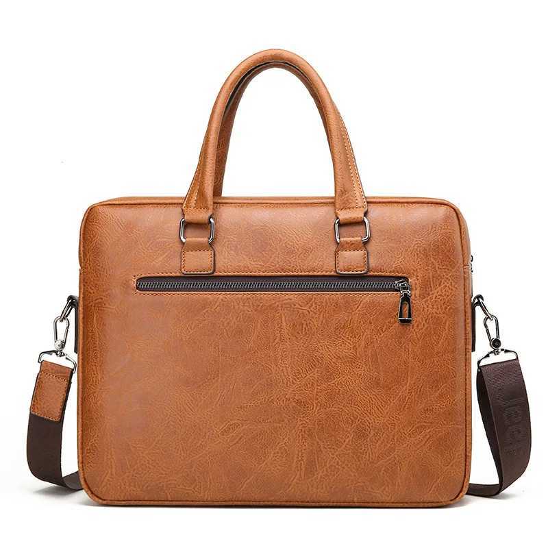 Luxury Brand Man Business Briefcase Bag PU Leather Messenger Shoulder Bag Men Office Lunch Bags For Laptop A4 File Male HandbagsT251125