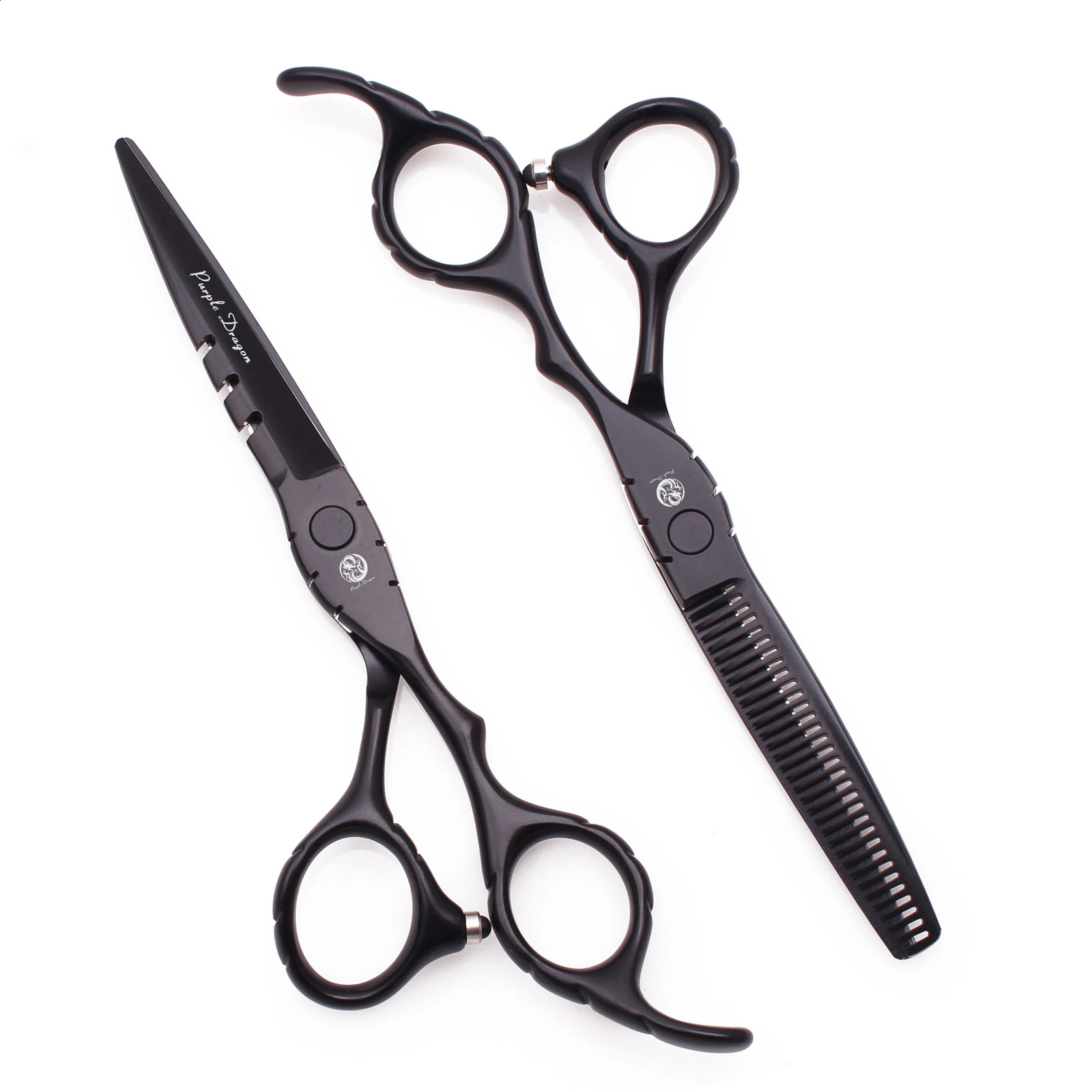 Hair Scissors 5.5 6 Purple Dragon Stainless Professional Hairdressing Scissors Thinning Shears Hair Scissor Drop Z1010 250424