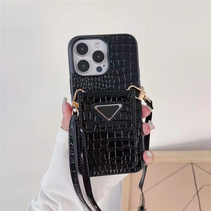 Luxury Crossbody Bag Designer wallet Phone Cases for samsung s25ultra s24 s23 Leather Shoulder Neck Strap for iPhone 16 16promax 15promax 15 14promax 13 12 11 Case