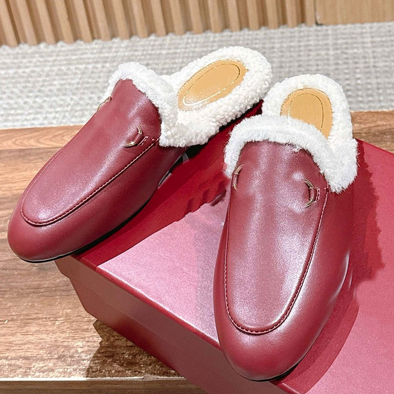 Womens Princetown slipper designer winter sandals womens sandals high quality sheerling upper soft comfortable leather lining Sandals fashion brand sandals