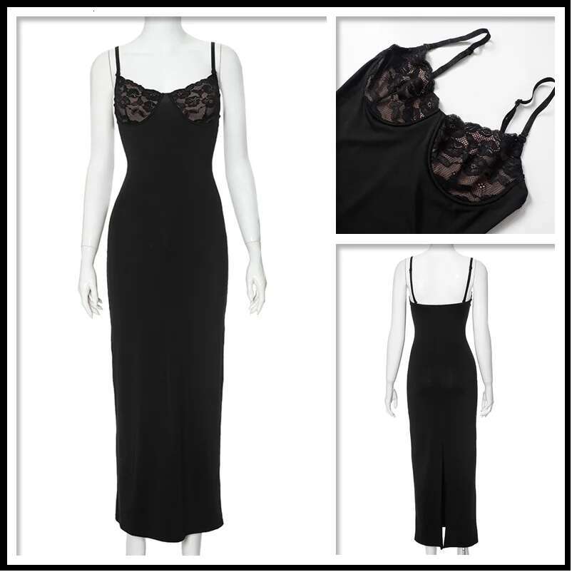 Dongdumaoyi Townlike Elegant Maxi Long Slim Bodycon Dress Women Spaghetti Strap Spring Summer Backless Sexy Party Dresses