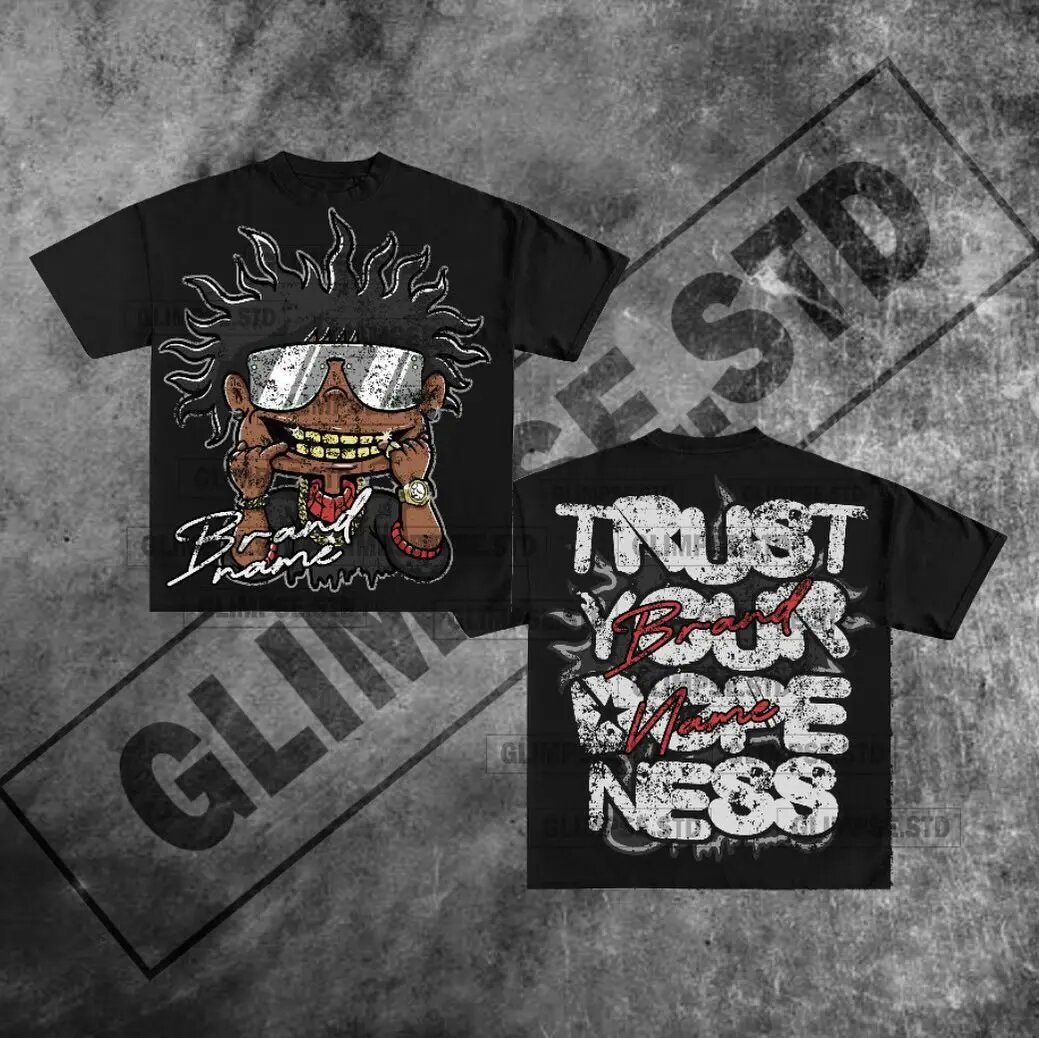 Men's T-Shirts American Street Graffiti Print T shirt Men and Women Loose Short-sleeved Y2k Vintage Clothes Gothic Oversized T Shirt top clothe