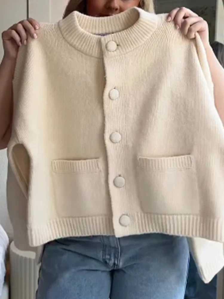Elegant Knitted Cardigan Women Solid O-neck Long Sleeve Single-breasted Pocket Sweater 2025 Autumn Lady Daily KnitwearT251125