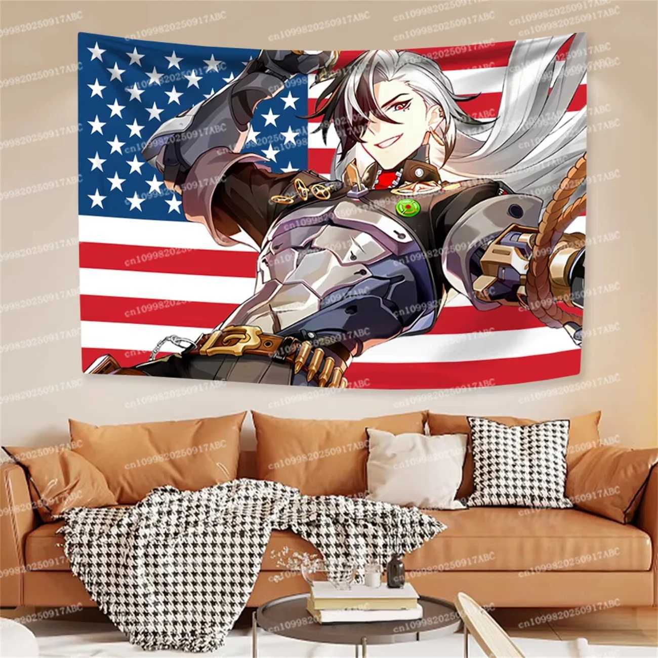 Game Tapestry Boothills And Argentis American Flag Home Decor Home Tapestry Aesthetics Wall Hanging Bedroom Dorm Sofa BlanketM251125