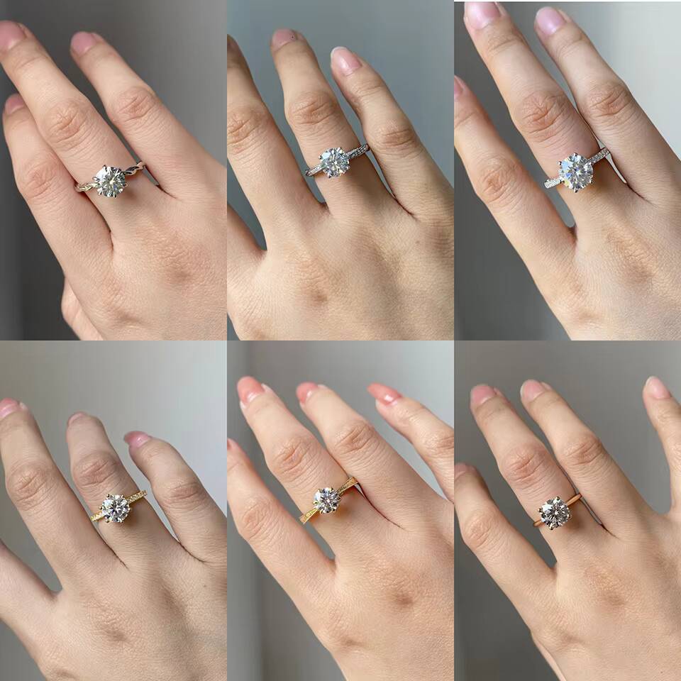 Provence Gem 10K/14K/18K Lab Grown Diamond CVD HPHT 10CT 20CT 30CT Wedding Engagement Rings for Women