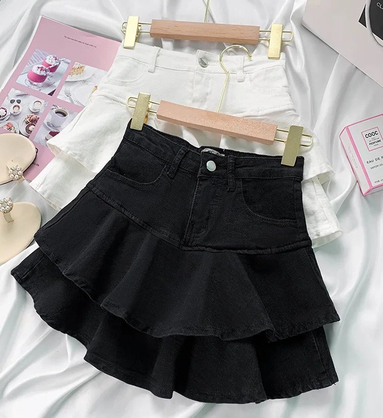 Childrens clothing denim shorts summer Korean elastic waist version fashionable shorts 250424