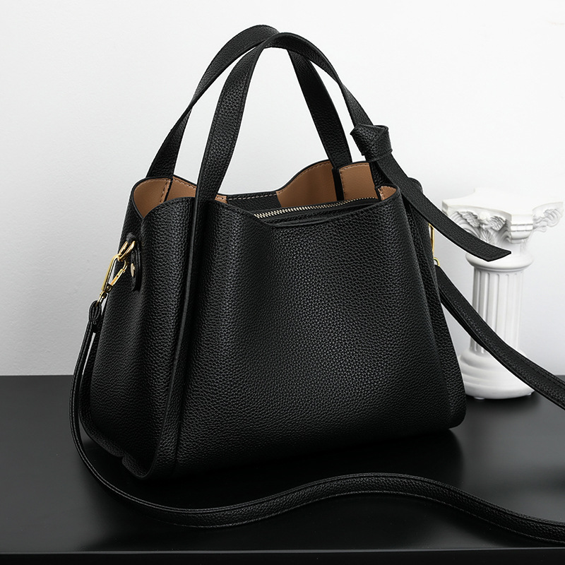 Luxury Soft Leather Women's Handbag - Stylish Tote, Crossbody & Shoulder Bag, Versatile Bucket Purse for Everyday Use (Trendy 2025)