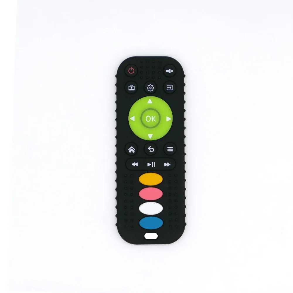 Silicone simulation remote control teething soothing anti-feeding toys food grade silicone buttons food grade G251125