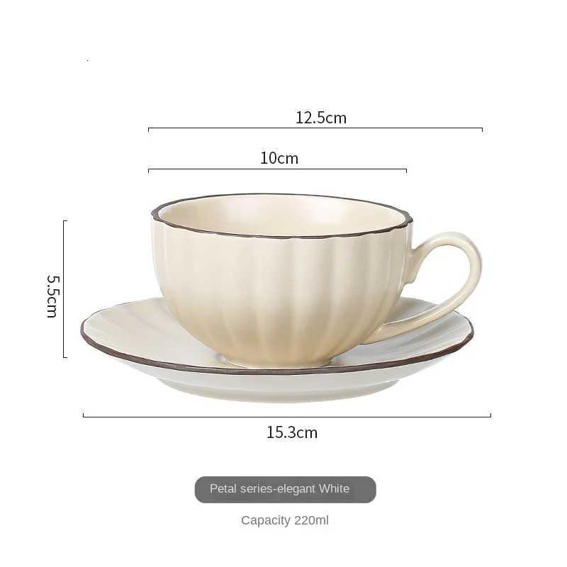Retro American Concentrated Exquisite Simple Coffee Cup Set Ceramic Nordic Household Black Tea Cup Latte Art Cup Y251125