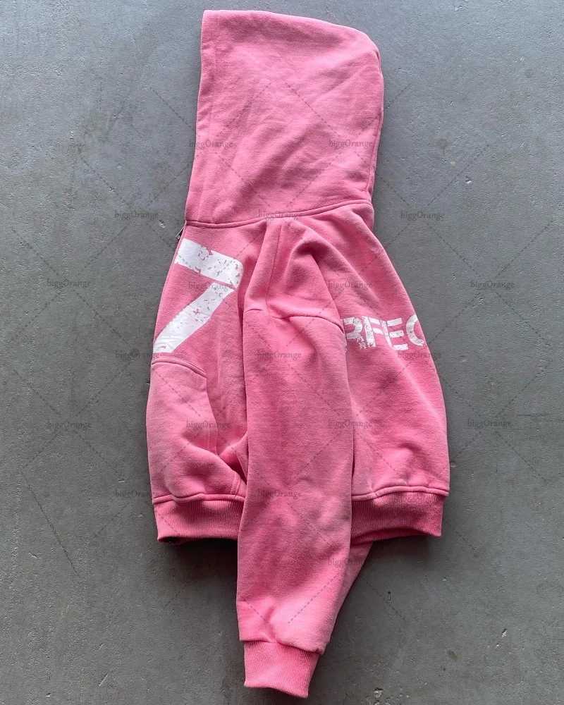Top American casual fashion letter printed loose fit sweatshirt mens High Street Harajuku Y2K oversized sweatshirt womens M250425