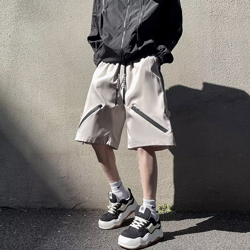 Summer functional charging shorts men's thin loose sports five quarter trendy brand American ins high street casual pants