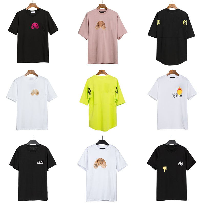 Men's T-shirt American Street Hip-hop T-shirt Round Neck Letters Animal Print Short-sleeve Cotton Casual Loose Fashion T-shirt Size S-XL