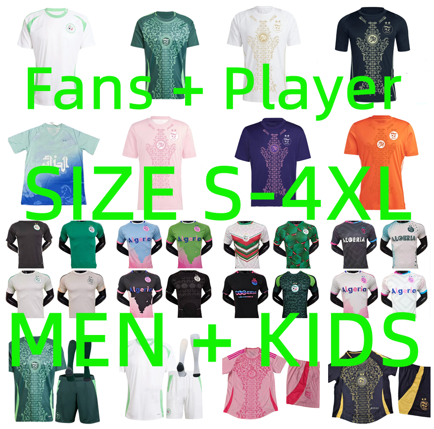XXXL 4XL 24 25 26 Algeria MAHREZ soccer jerseys 2025 2026 Algerie AIT NOURI BENNACER AOUAR BENSEBAINI player version Training maillot de football shirt Men kids Kit