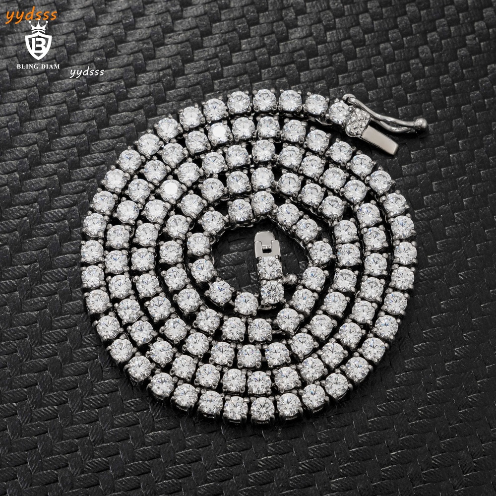 Hip Hop Hot Style Wholesale Price 3mm White Gold Plated Tennis Bracelet Stainless Steel Tennis Chain