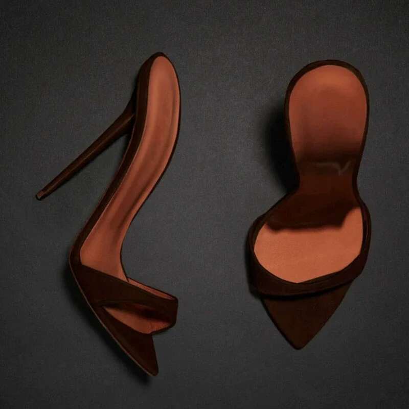 Summer new pointed patent leather sequins with sexy fashion slippers stilet high-heeled banquet dress large size women's sandals