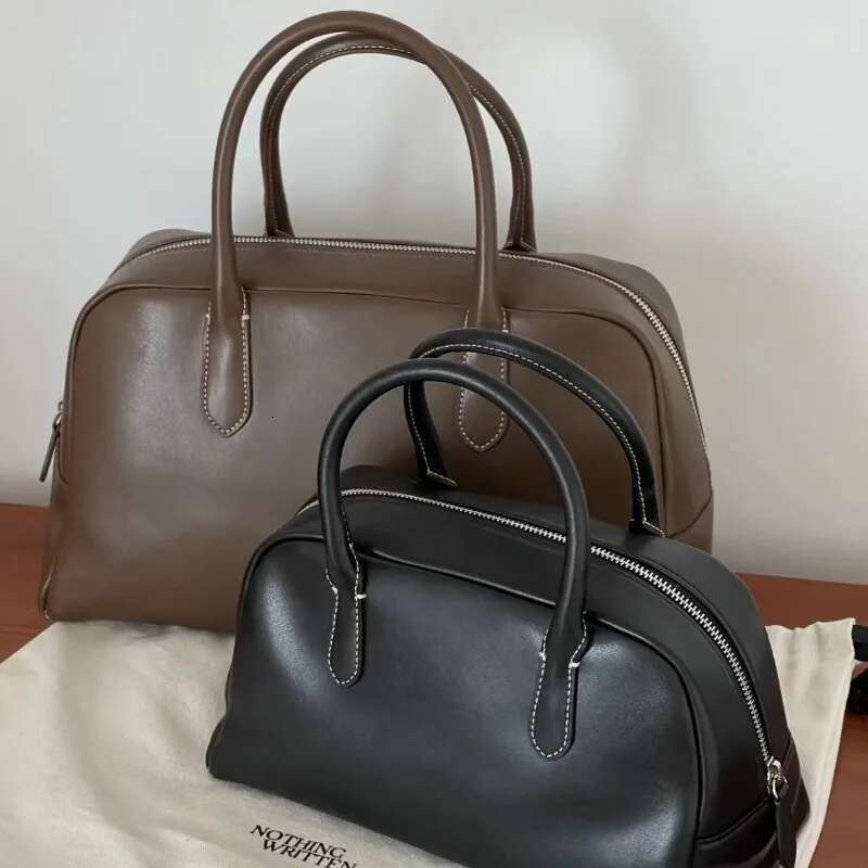 Designer Bag NW Boston Leather Handbag Fashion Versatile Premium Women's Commuter Bag