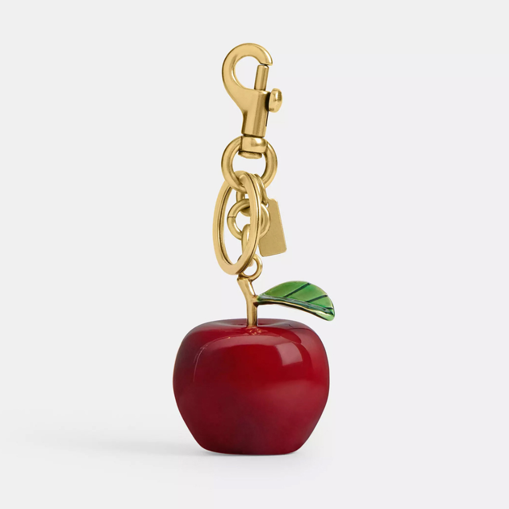 Bag Charm Resin Brass Red Cherry Apple metal Brass Key Chain Wallet Keychains Keyring Designer Keychain Luxury women Bag Charms with box