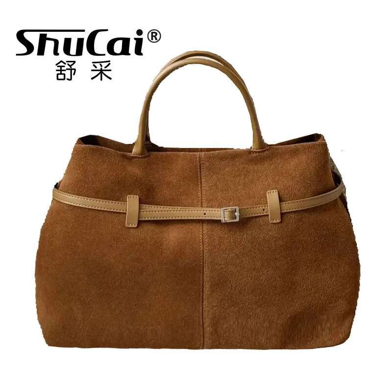 Suede Leather Fashion Women Tote Designer Brand Shoulder Corss Ladies Coffe Bag For Woman Handbag Female Brown Black