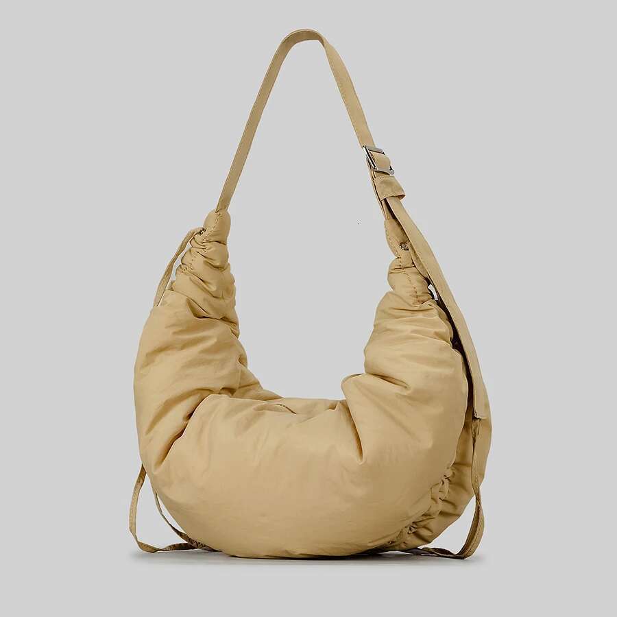 Designer Bag 2025 Fashion Ruched Half Moon Women Shoulder Bags Designer Nylon Hobos Crossbody Bag Casual Large Capacity Shipping Purses 2024 Luxury Ba
