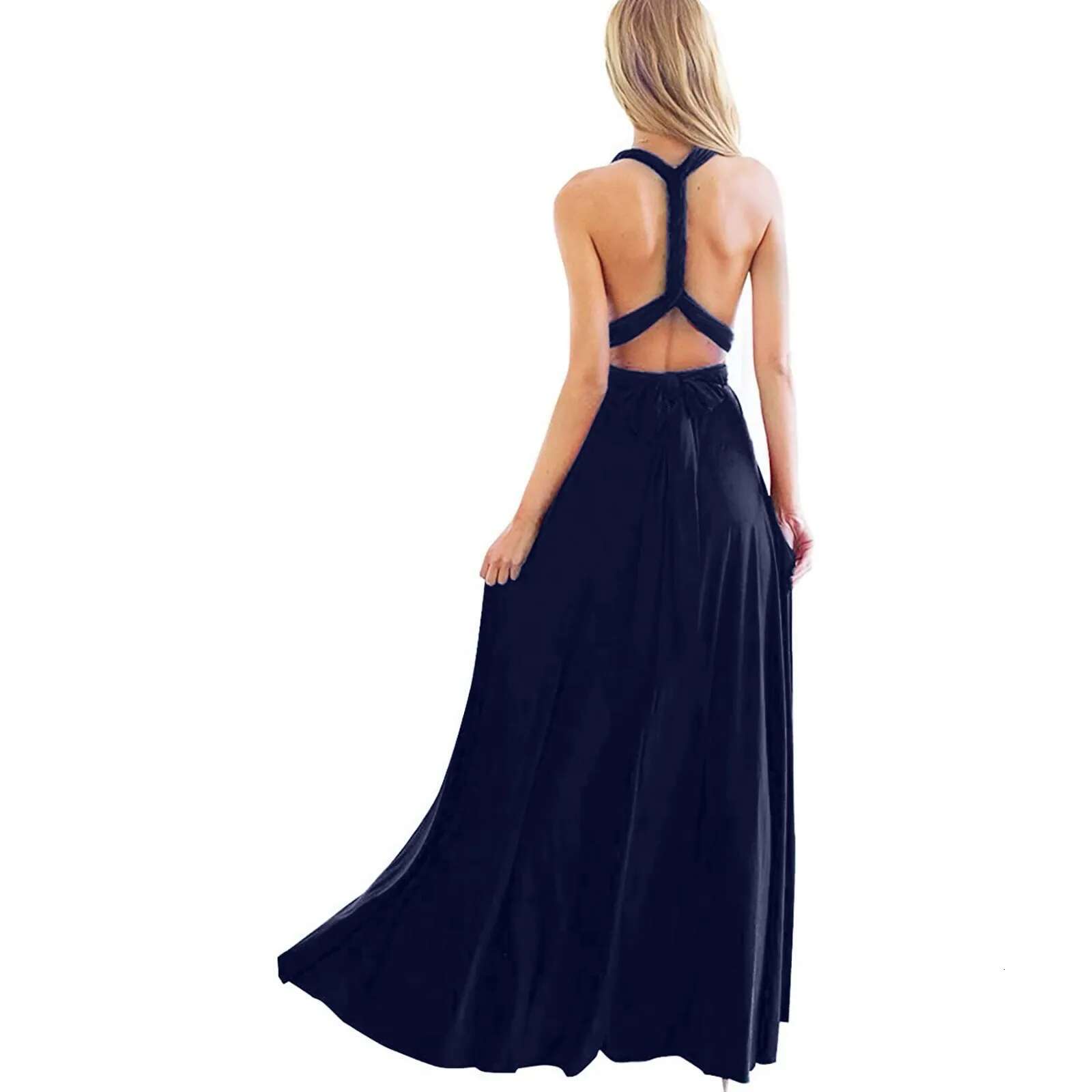 Dongdumaoyi Backless Sexy Wedding Bridemaid Dress For Women New Fashion Solid Color Sleeveless Cocktail Prom Female Night Wear