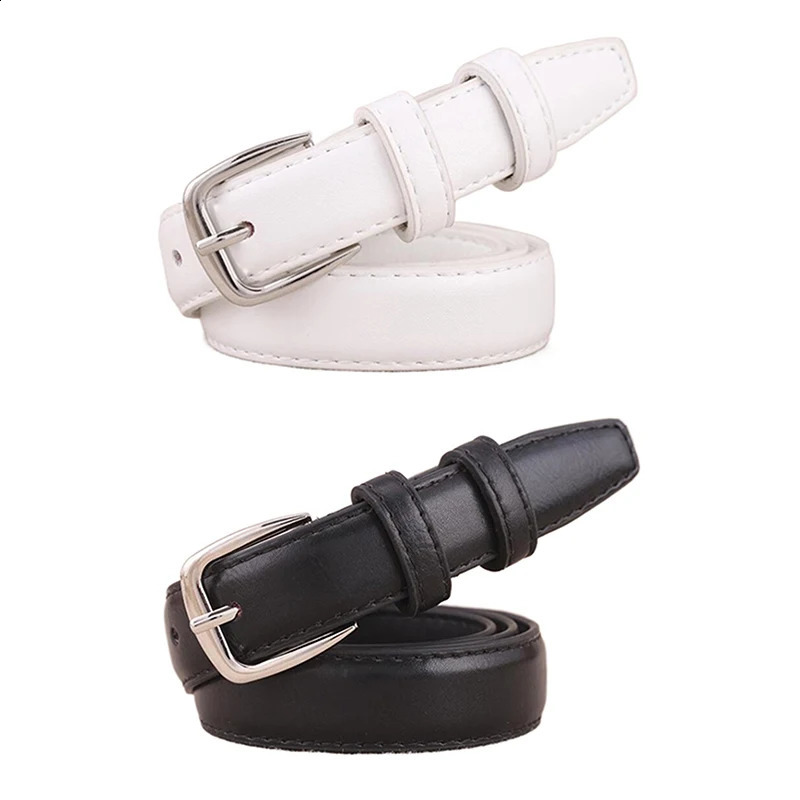 Womens belt PU leather simple metal buckle womens dress jeans waist belt womens high-quality womens dress belt 250422
