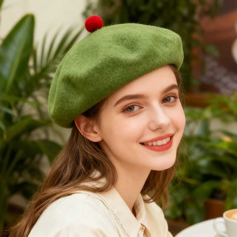 1pc Women French Classic Solid Color Beret Capfleece-lined Warmth Leisure Fashion Beanie Hat Suitable for Party Wear Halloween J251125